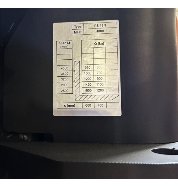 Електричний штабелер GTM PS16N 4000 самохідний 1,6т 4,0м AGM