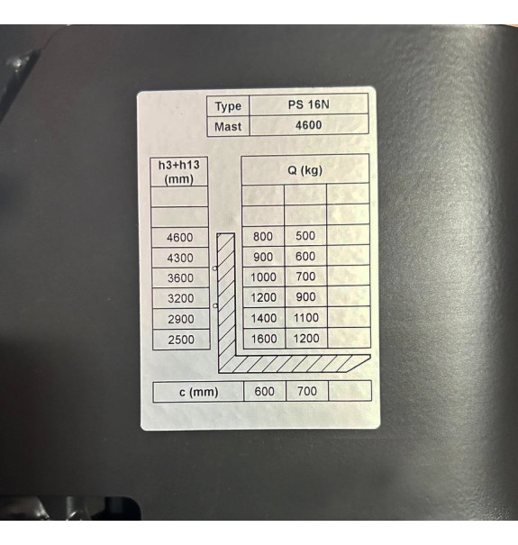 Електричний штабелер GTM PS16N 4600 самохідний 1,6т 4,6м AGM